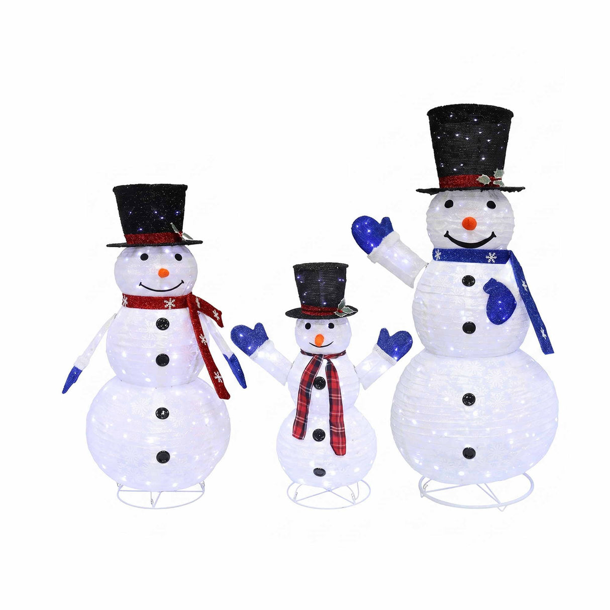 3 PCS Christmas Lights 330 LED Fairy Light Snowman Decorations Jingle Jollys