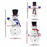 3 PCS Christmas Lights 330 LED Fairy Light Snowman Decorations Jingle Jollys