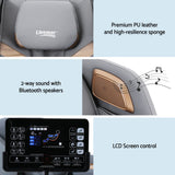 Livemor Massage Chair Electric Recliner Double Core Mechanism Massager ROWA White