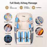 Livemor 4D Massage Chair Recliner SL Track Full Body Zero Gravity Massager Heated AI Body Scan SINA