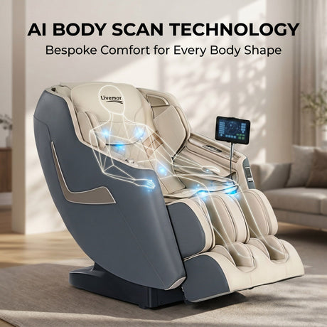 Livemor Massage Chair Electric Recliner Home Massager 3D Opal