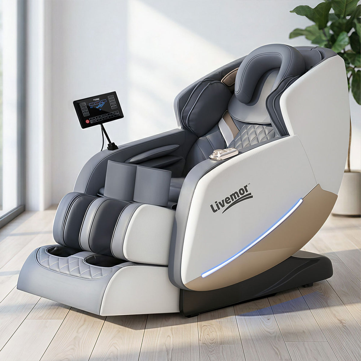 Livemor Beryl Full Body Massage Chair, Airbags Massage, Zero Gravity, with Heat, Electric Recliner