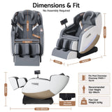 Livemor Beryl Full Body Massage Chair, Airbags Massage, Zero Gravity, with Heat, Electric Recliner