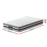 Giselle Bedding 21cm Mattress Pillow Top King Single