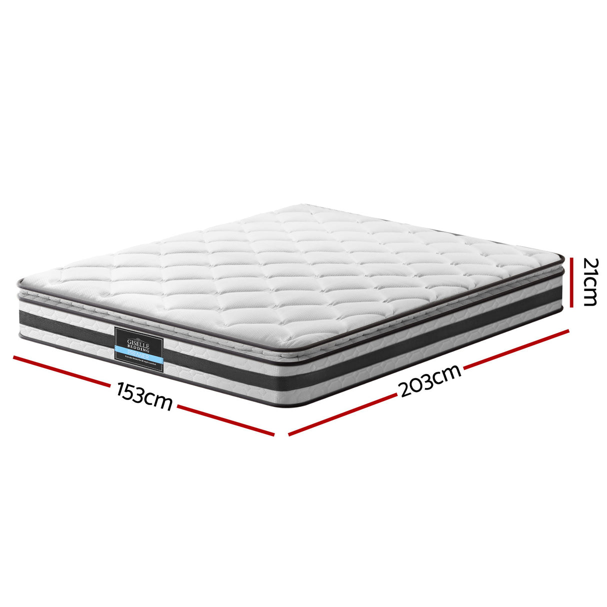 Giselle Bedding 21cm Mattress Pillow Top Queen