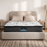 Giselle Bedding Queen Mattress 24cm Pillow Top Bonnell Spring Egg Crate