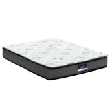 Giselle Bedding Queen Mattress 24cm Pillow Top Bonnell Spring Egg Crate