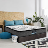 Giselle Bedding Single Mattress 24cm Pillow Top Bonnell Spring Egg Crate