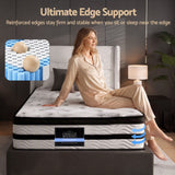 Giselle Bedding 34cm Mattress Euro Top Pocket Spring King Single