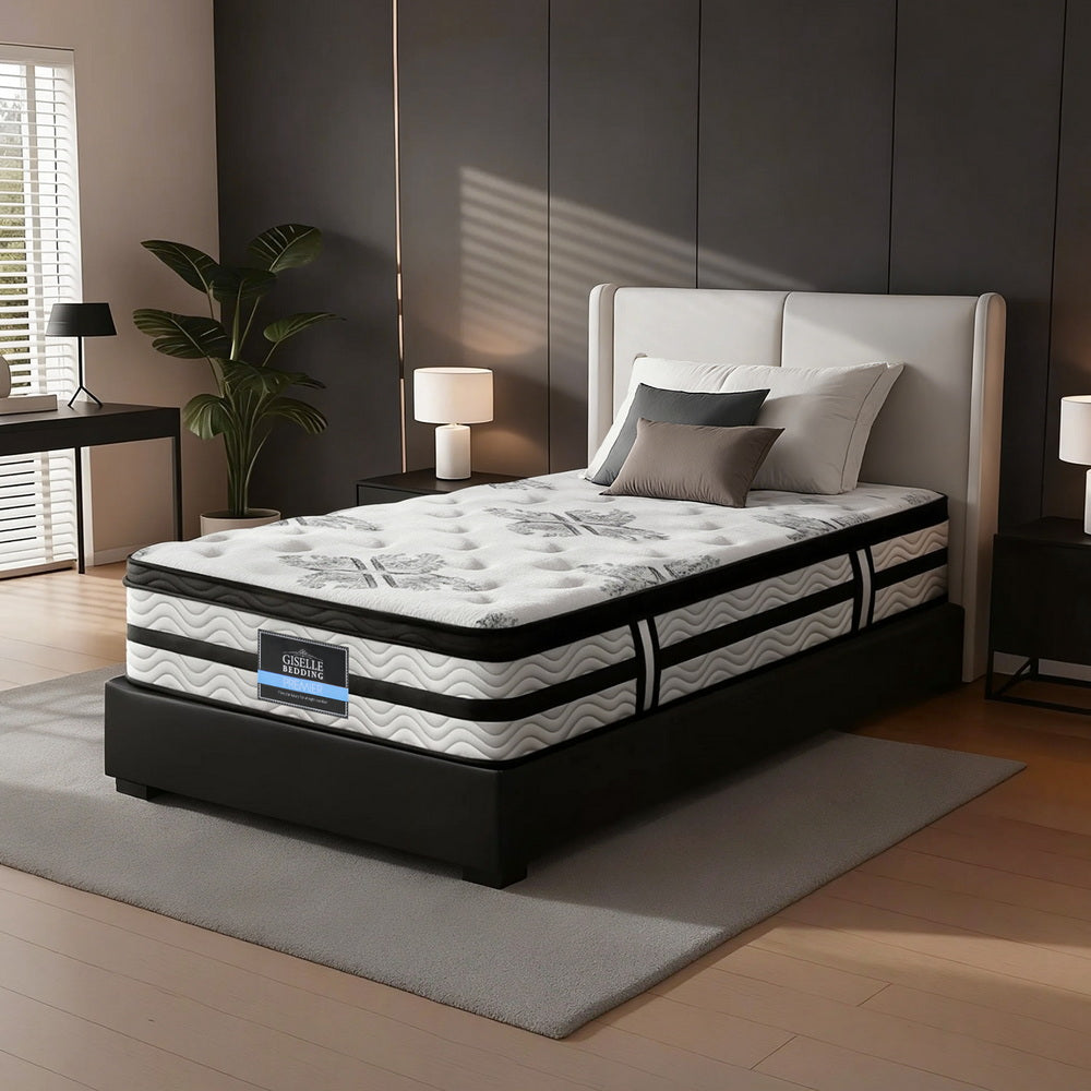 Giselle Bedding 34cm Mattress Euro Top Pocket Spring King Single