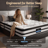 Giselle Bedding 34cm Mattress Euro Top Pocket Spring Queen
