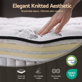 Giselle Bedding 34cm Mattress Euro Top Pocket Spring Queen