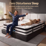 Giselle Bedding 34cm Mattress Euro Top Pocket Spring Queen