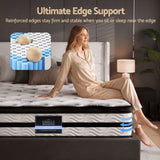 Giselle Bedding 34cm Mattress Euro Top Pocket Spring Queen