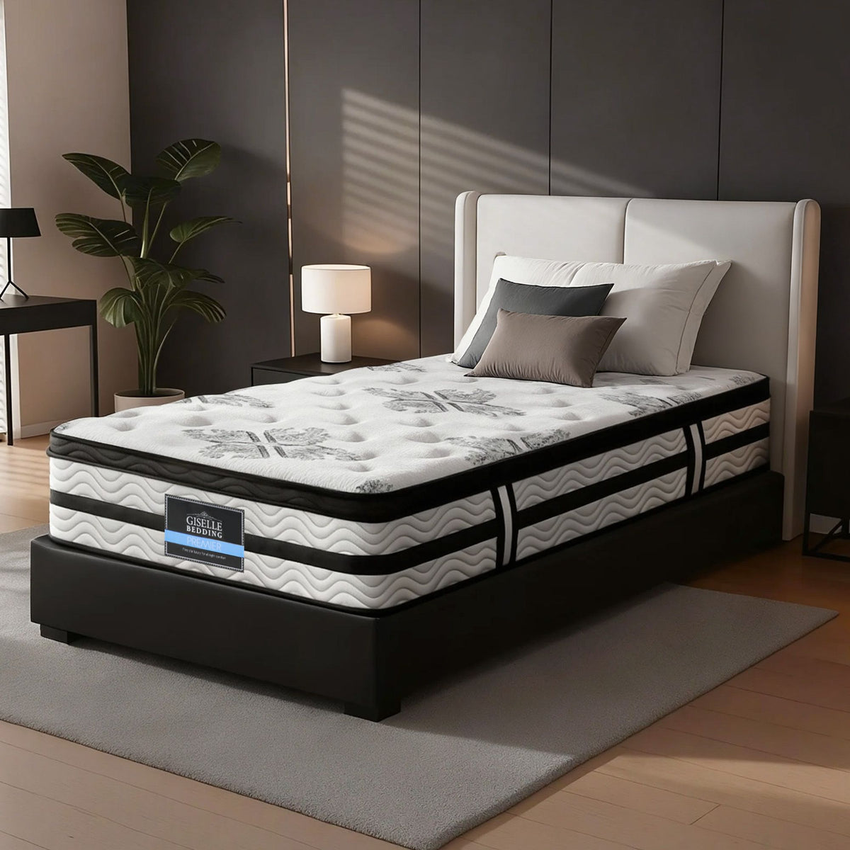 Giselle Bedding 34cm Mattress Euro Top Pocket Spring Single
