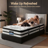 Giselle Bedding 34cm Mattress Euro Top Pocket Spring Single
