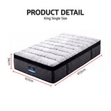 Giselle Bedding 34cm Mattress 9 Zone Latex Foam King Single