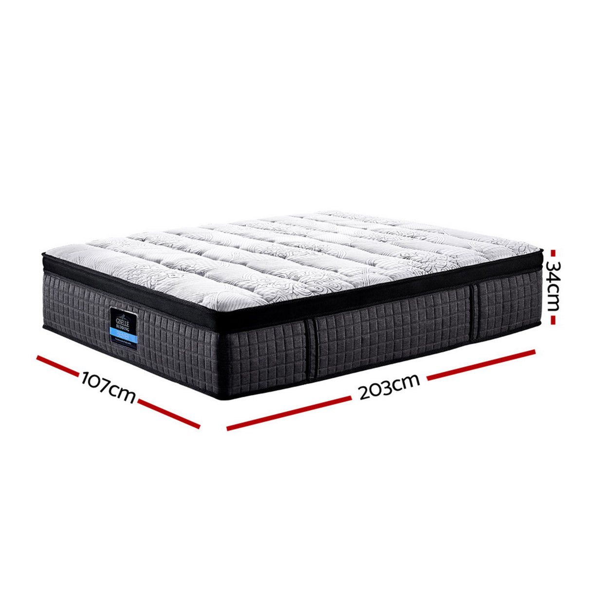 Giselle Bedding 34cm Mattress 9 Zone Latex Foam King Single