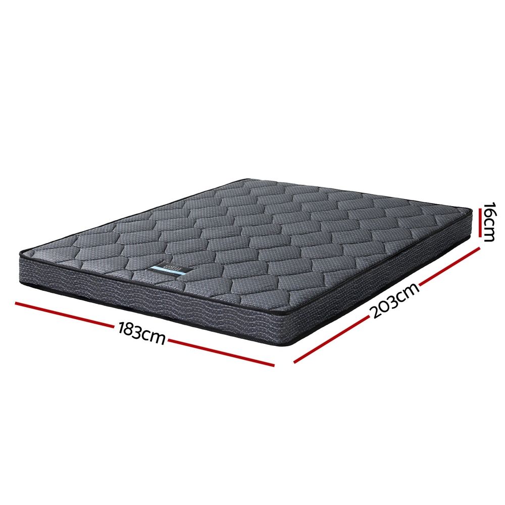 Giselle Bedding King Mattress 16cm Bonnell Spring Medium Firm Tight Top