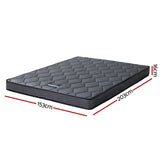 Giselle Bedding Queen Mattress 16cm Bonnell Spring Medium Firm Tight Top