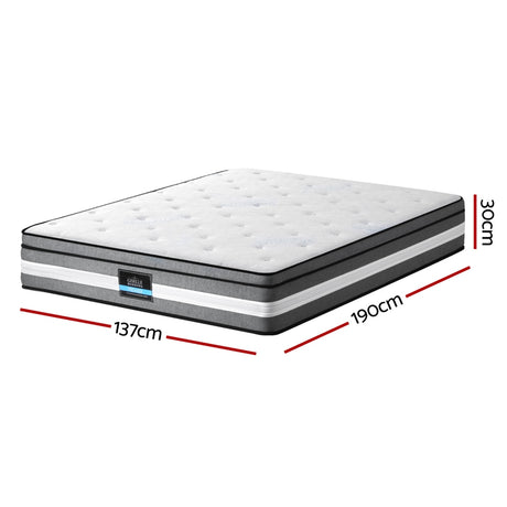 Giselle Bedding 30cm Mattress Gel Foam Pocket Spring Double