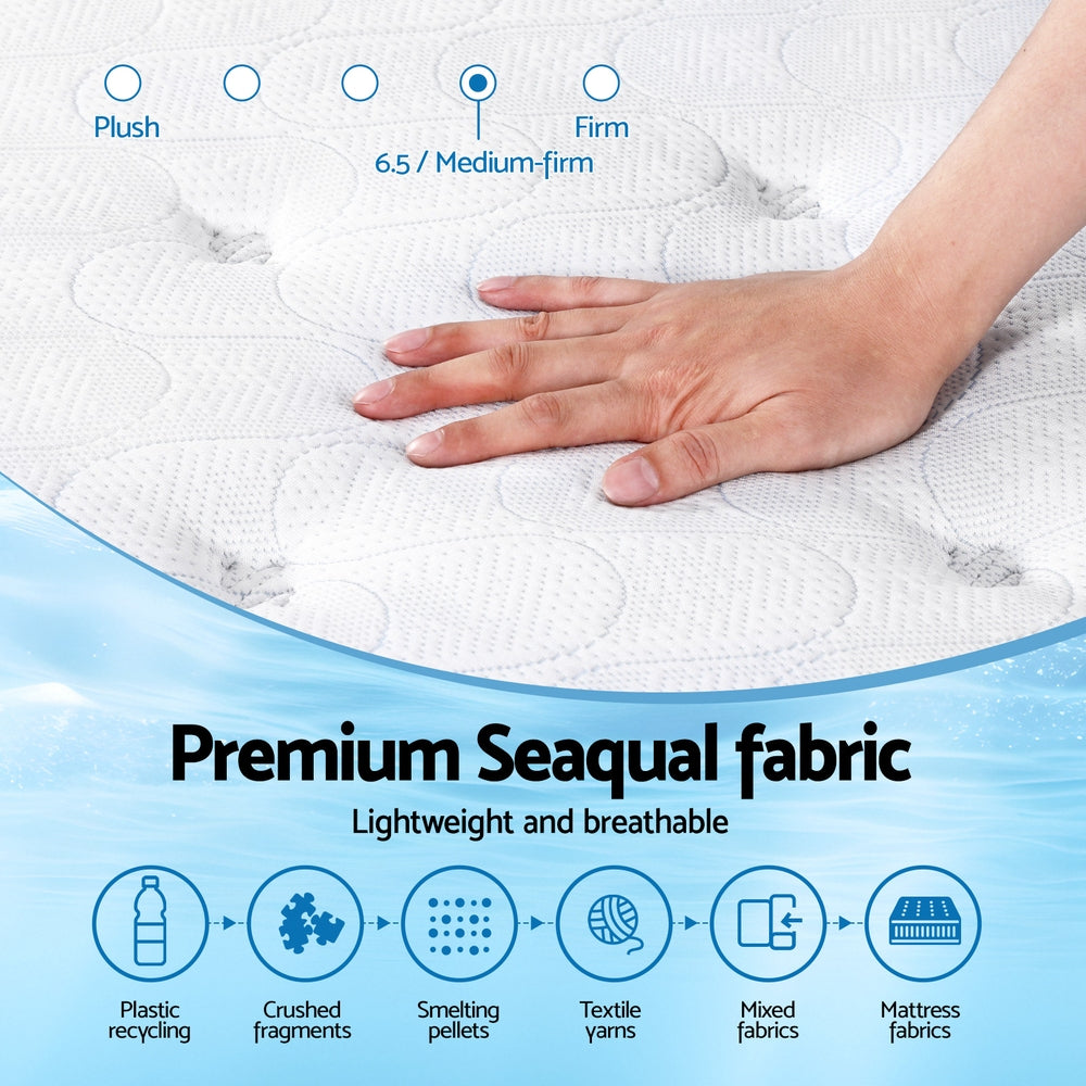 Giselle Bedding 30cm Mattress Gel Foam Pocket Spring King Single