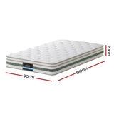 20cm Giselle Mattress Single Green Tea Mattresses