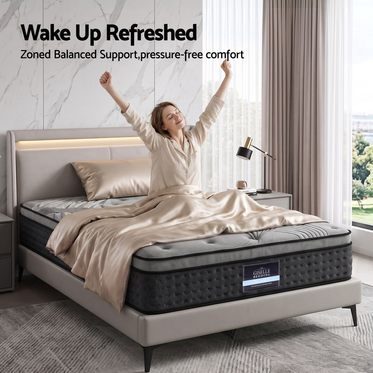 Giselle Bedding 34cm Mattress Bamboo Cover King Single