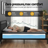 Giselle Bedding Single Mattress 25cm Pocket Spring Latex Euro Top Medium Firm Bed