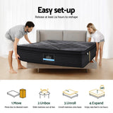 35cm Giselle Mattress King Bed Bamboo Pocket Firm Foam