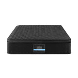 Giselle Bedding King Single Mattress 34cm Euro Top with 5-Zone Pocket Spring Support Black