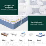 25cm Giselle Mattress King Bed Pocket Spring Mattresses