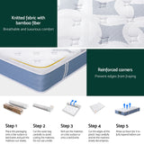 25cm Giselle Mattress King Single Bed Pocket Spring Mattresses