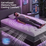 Levitex King Single Mattress Lumbar Support, 5-Zone Pocket Springs & 2-Row Hardened Edges for Deep Sleep, Cooling Gel Memory & Egg-Crate Foam