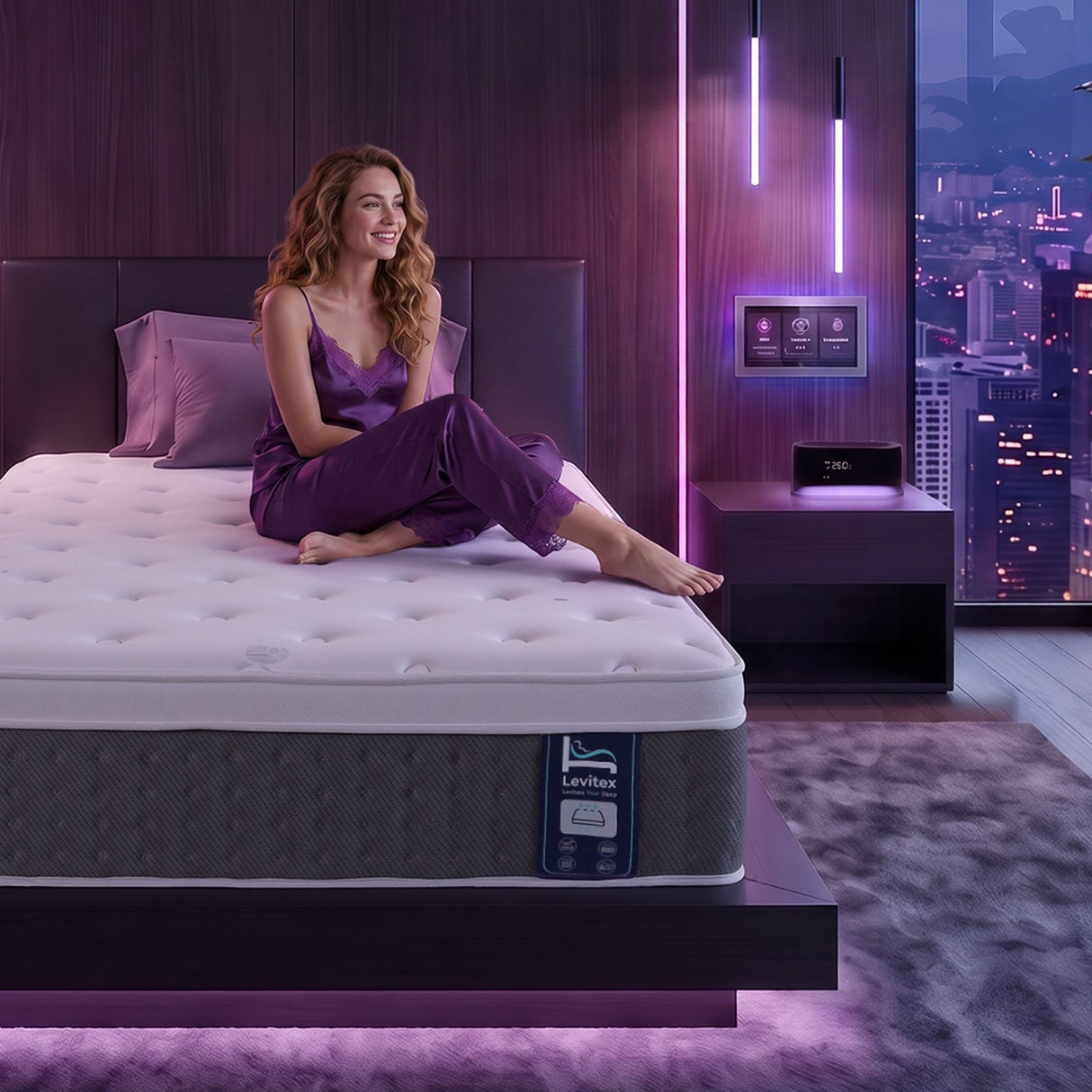 Levitex King Single Mattress Lumbar Support, 5-Zone Pocket Springs & 2-Row Hardened Edges for Deep Sleep, Cooling Gel Memory & Egg-Crate Foam