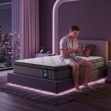 Levitex Single Mattress 2 Rows Edge Support for Deep Sleep 5-Zone Ergonomic Pocket Spring Breathable Corrugated Sponge Medium Firm 30CM