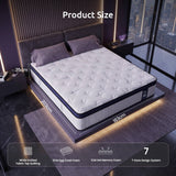 Levitex 35CM King Mattresses Gel Memory Foam and 7-Zone Ergonomic Pocket Spring, Anti-Roll Dual-Row Edge, Undisturbed Deep Sleep For Restless Couples, Triple Cooling System