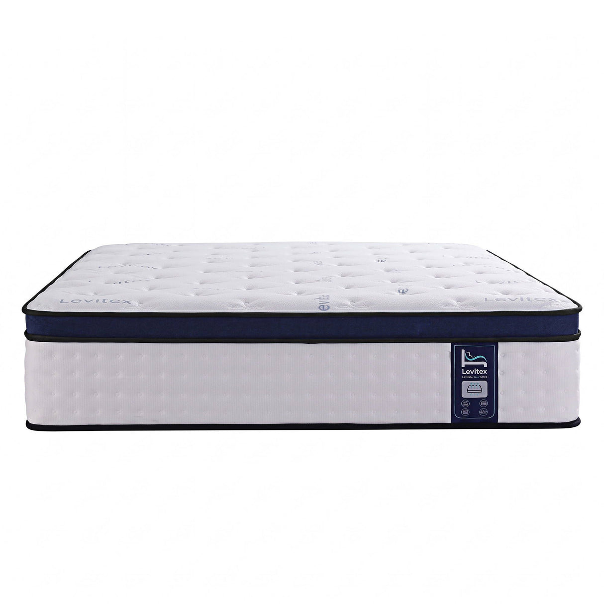 Levitex 35CM Queen Mattresses Gel Memory Foam and 7-Zone Ergonomic Pocket Spring, Anti-Roll Dual-Row Edge, Undisturbed Deep Sleep For Restless Couples, Triple Cooling System