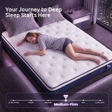 Levitex King Mattress 23CM With Pocket Spring & Cooling Gel Foam, Medium-Firm Full-Body Support, Mattresses In A Box