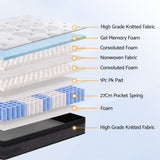 Giselle Bedding 36cm Mattress Cool Gel Memory Foam King