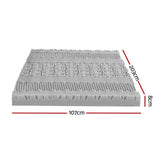 Giselle Bedding 8cm Memory Foam Mattress Topper 7-Zone Graphite King Single