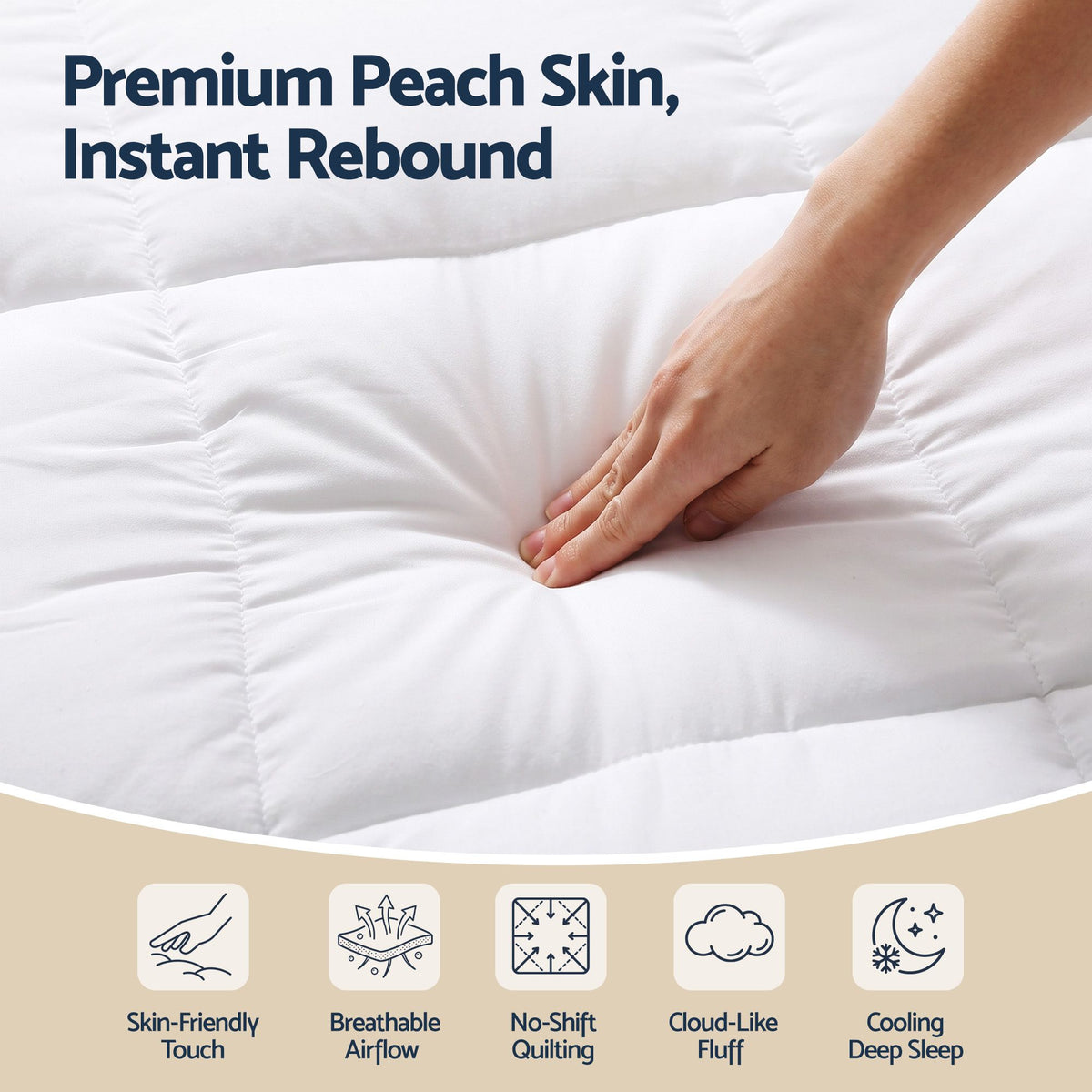 Giselle 8cm Double Memory Foam Mattress Topper Pillow Top with Gel Foam