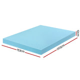 Giselle 12cm Memory Foam Mattress Topper Ventilated Cool Gel Bamboo Cover Queen