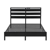 Artiss Bed Frame Queen Size LED Metal Bed Base with Charging Station