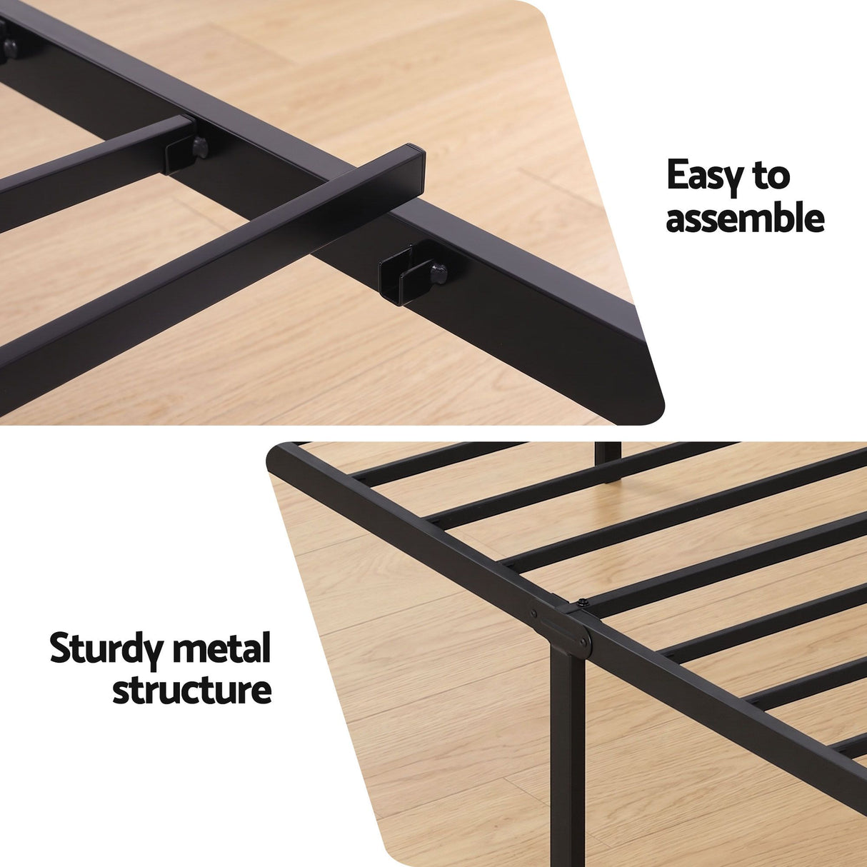 Artiss Bed Frame Single Size with Charging Station WAVE
