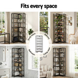 Artiss 6 Tiers Bookshelf Corner Shelf Bookcase Display Shelves Oak