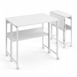 Artiss Foldable Computer Desk Mobile Study Table Workstation White 80cm