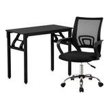 Artiss Computer Desk Mesh Office Chair Set Foldable Home Study Table Black