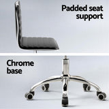 Artiss Computer Desk Office Chair PU Leather Set Foldable Home Study Table Black