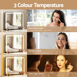 Embellir Makeup Mirror 60x50cm Hollywood Vanity with LED Light Tabletop Black